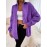 1pc Elegant Solid Color Corduroy Drop Shoulder Long Sleeve Shirt for Women, Polyester, Button-Up Front, Spring/Autumn Season, Adult Casual Loose Fit Top