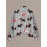 Plus Size Woman's Christmas Scottish Terrier & Snowflake Print Jacket - Winter Dog Coat with Button Front, Machine Washable Polyester Outerwear for Holiday Parties & Cold Weather