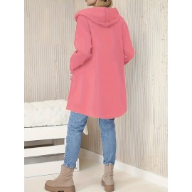 Women's Large Size Sports Zipper Hoodie Casual Long Sleeve with Pockets Ultra Jacket